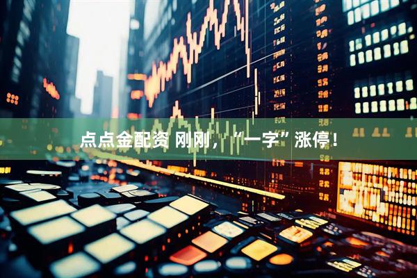 点点金配资 刚刚，“一字”涨停！