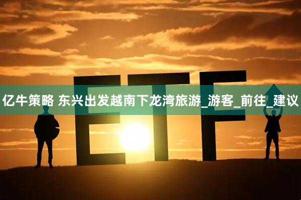 亿牛策略 东兴出发越南下龙湾旅游_游客_前往_建议