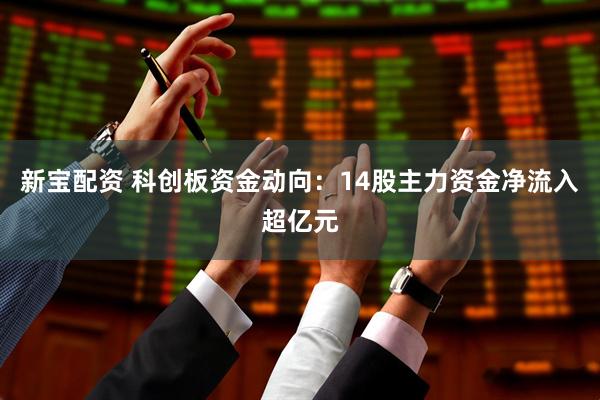 新宝配资 科创板资金动向：14股主力资金净流入超亿元
